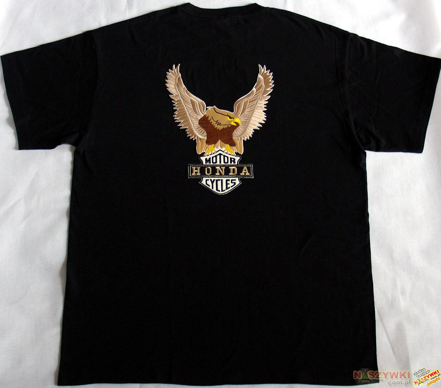 Koszulka t-shirt Honda Motor Cycles z haftowanym orłem
