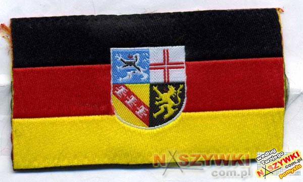 Flaga Niemiec z herbem - wszywka