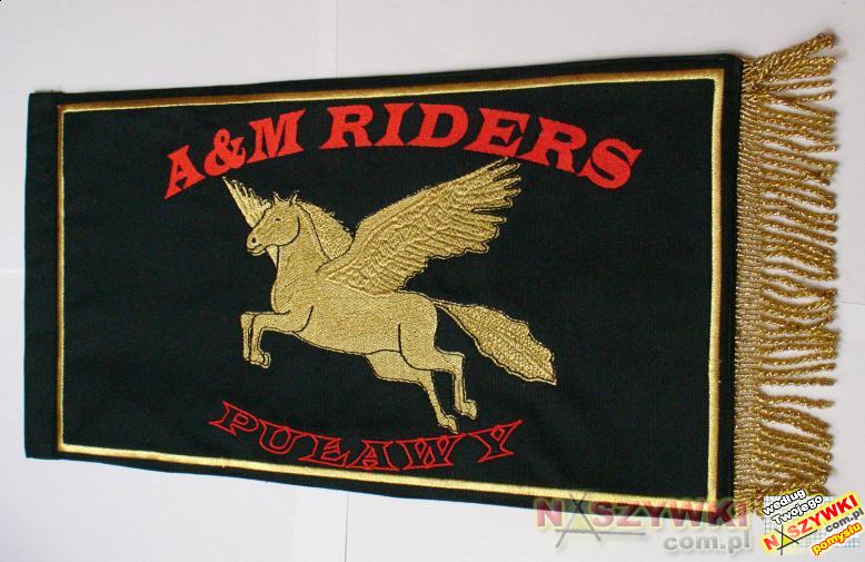 A&M RIDERS - proporczyk, flaga, bandera na motor - sztandar
